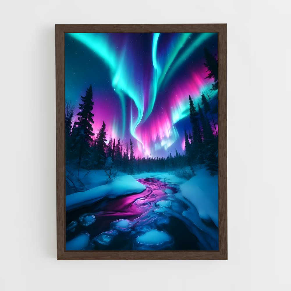 Poster Aurora boréale envoûtante – affiche Univers (vue 5)